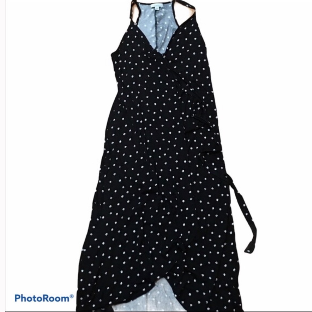 Evereve Allison Joy Dixie Wrap dress high low hem